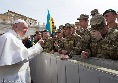 Українські військові отримали благословіння від Папи Римського